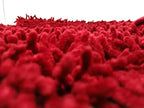 DaDa Bedding Burgundy Red Shaggy Soft Chenille Noodle Carpet Rug Bath Mat DaDalogy Bedding Collection