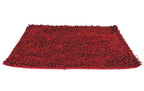 DaDa Bedding Burgundy Red Shaggy Soft Chenille Noodle Carpet Rug Bath Mat DaDalogy Bedding Collection