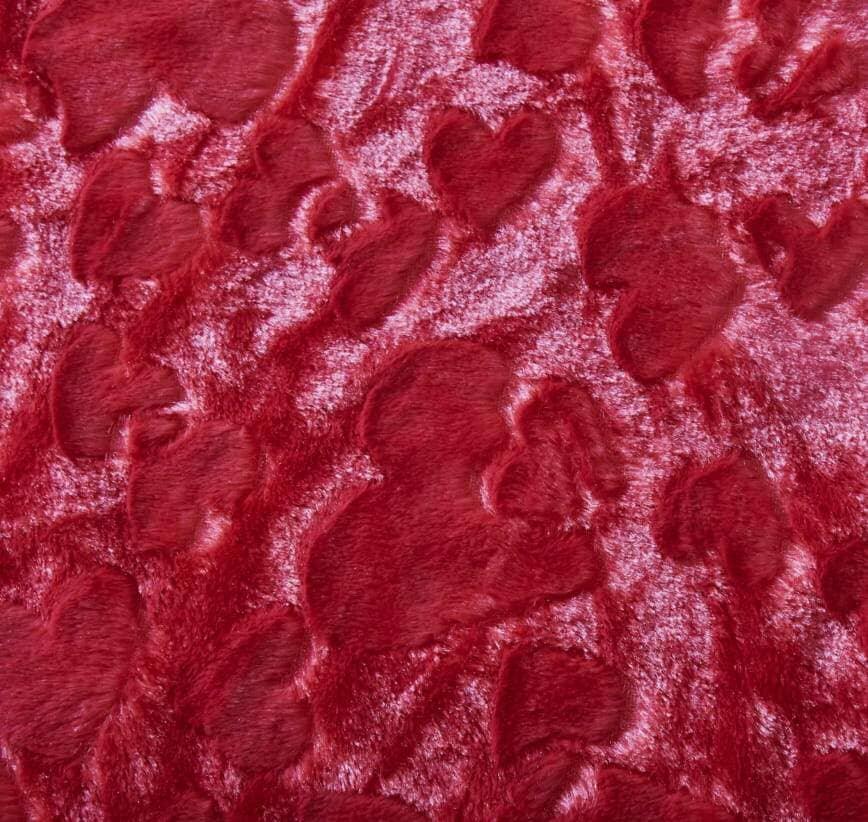 DaDa Bedding Candy Apple Red Vibrant Luxury Faux Fur Euro Throw Pillow Cover (Red-19) DaDalogy Bedding Collection