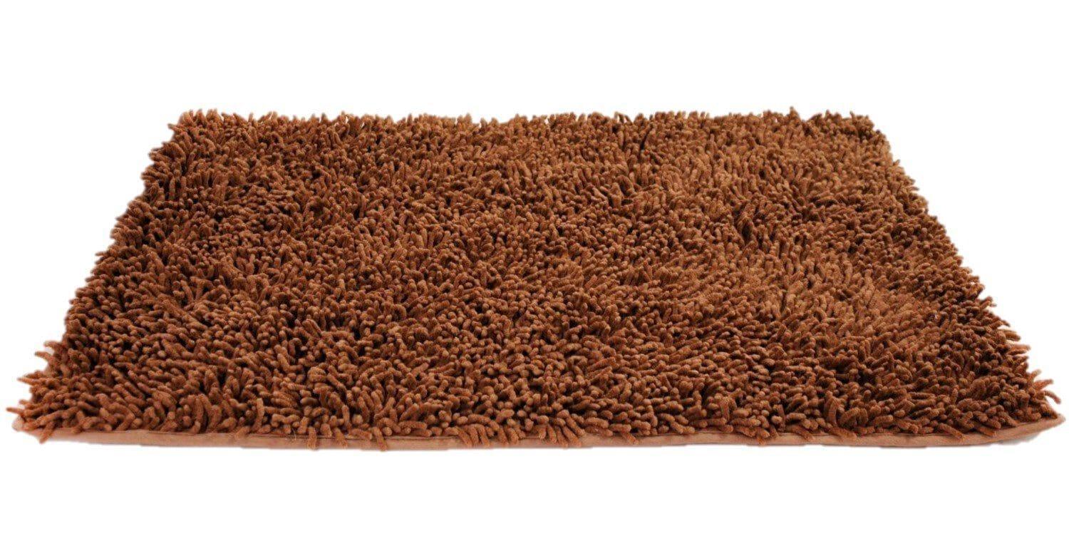 DaDa Bedding Coffee Brown Shaggy Soft Chenille Noodle Carpet Rug Bath Mat DaDalogy Bedding Collection