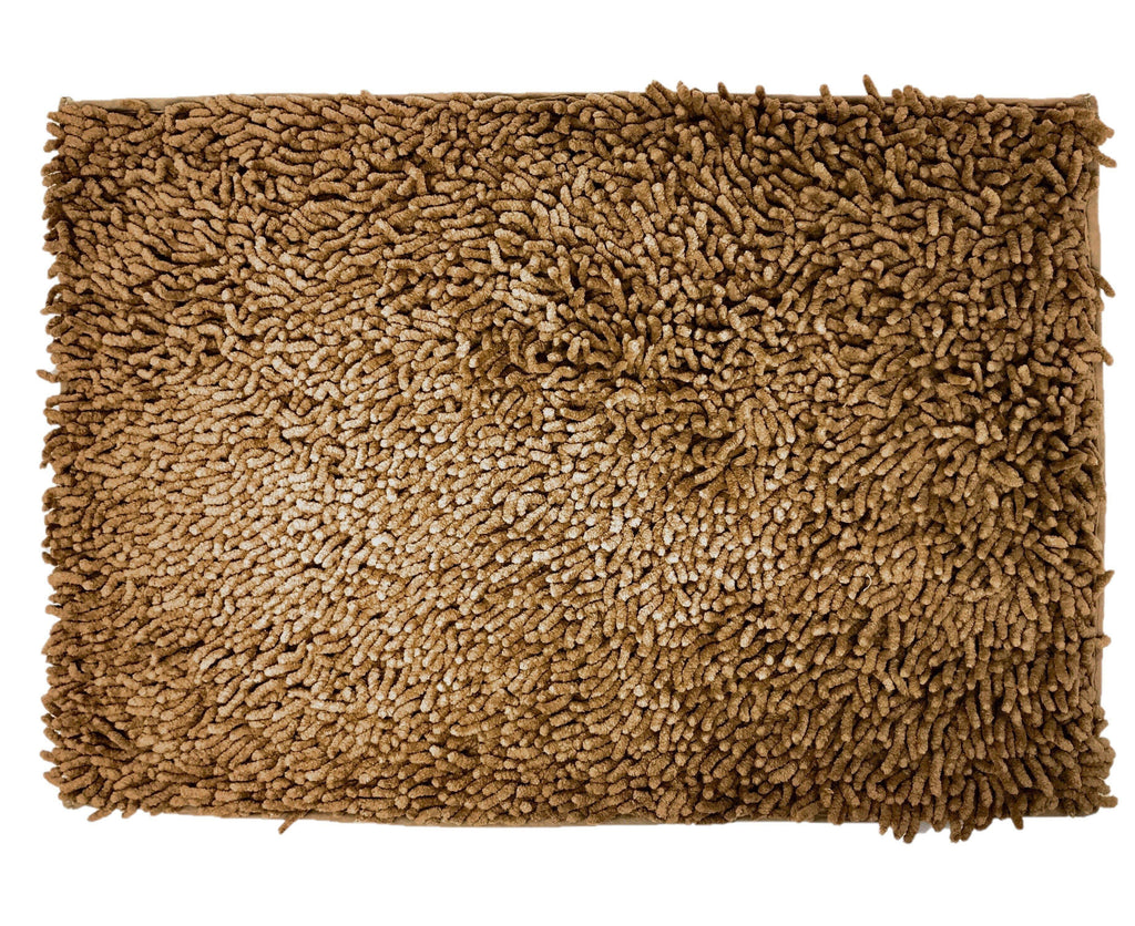 DaDa Bedding Coffee Brown Shaggy Soft Chenille Noodle Carpet Rug Bath Mat DaDalogy Bedding Collection