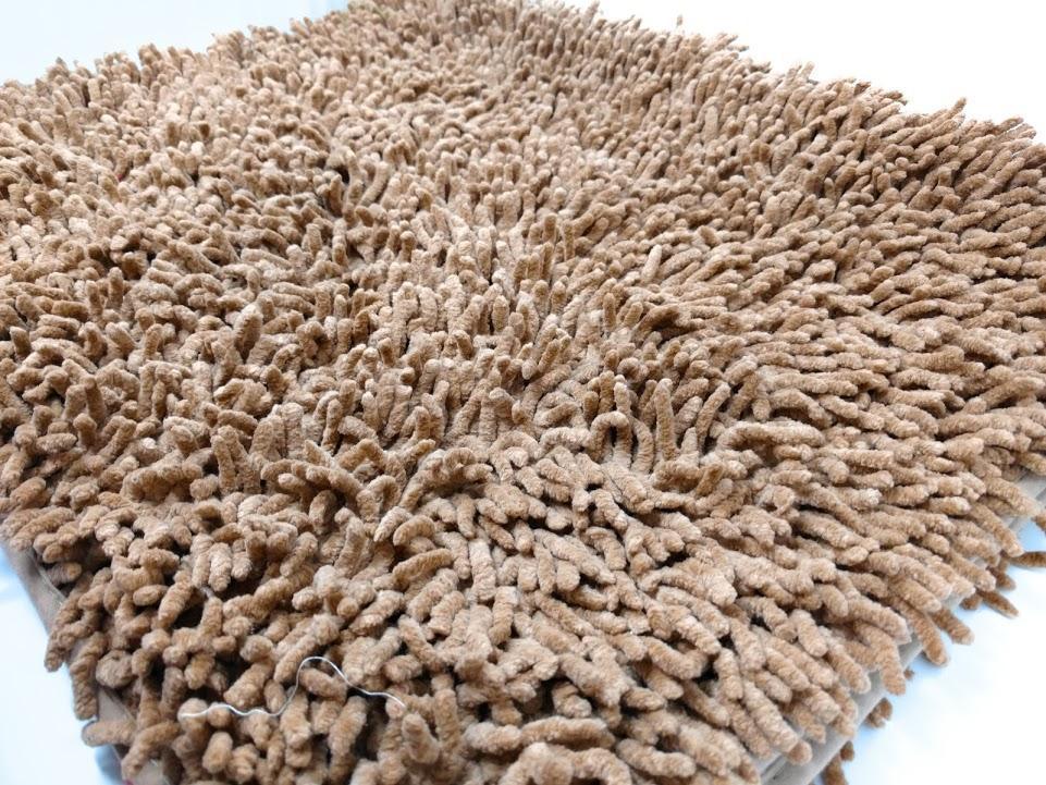 DaDa Bedding Coffee Brown Shaggy Soft Chenille Noodle Carpet Rug Bath Mat DaDalogy Bedding Collection