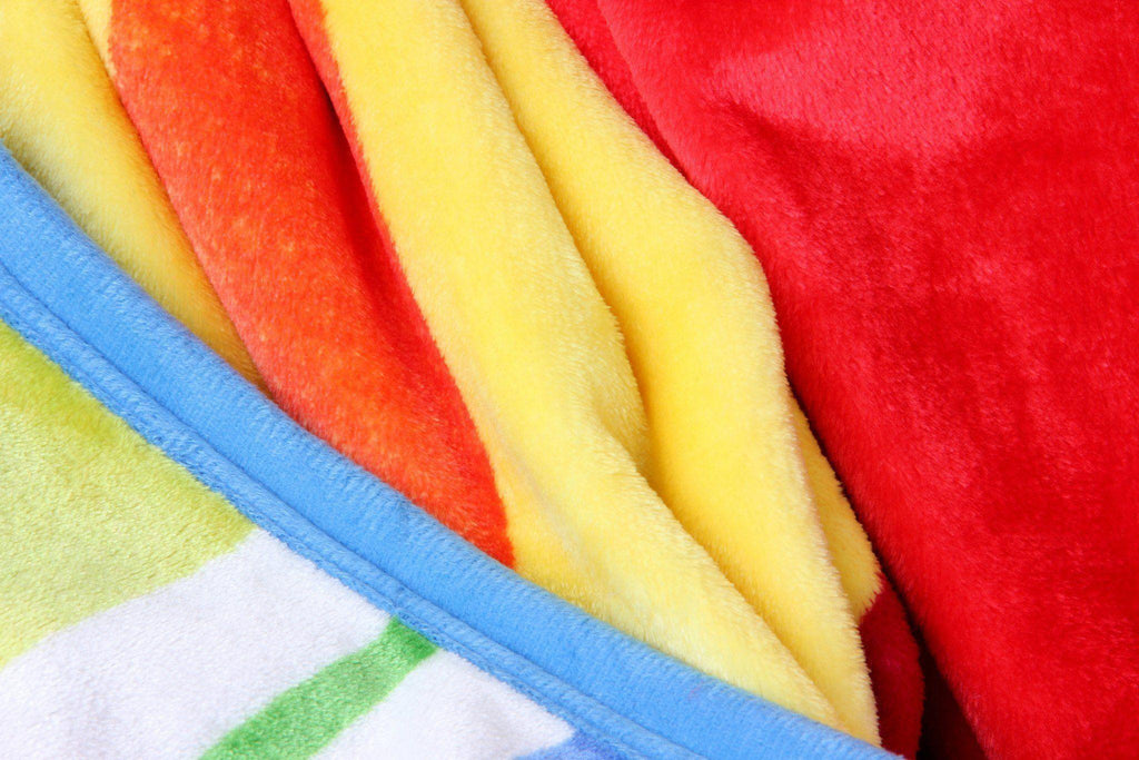 DaDa Bedding Colorful Striped Rainbow Reversible Plush Luxe Flannel Fleece Throw Blanket (XY9867) DaDalogy Bedding Collection