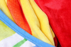 DaDa Bedding Colorful Striped Rainbow Reversible Plush Luxe Flannel Fleece Throw Blanket (XY9867) DaDalogy Bedding Collection