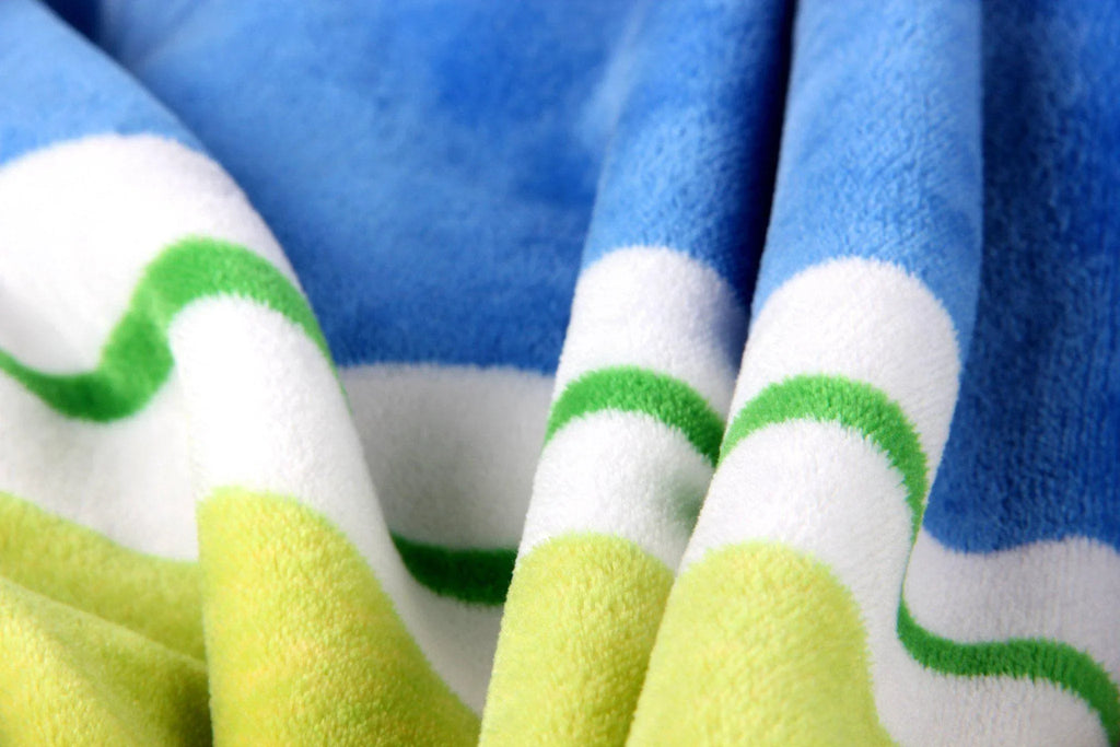 DaDa Bedding Colorful Striped Rainbow Reversible Plush Luxe Flannel Fleece Throw Blanket (XY9867) DaDalogy Bedding Collection