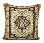 DaDa Bedding Elegant Golden Persian Style Rug Floral Tapestry Throw Pillow Covers 16" x 16" DaDalogy Bedding Collection
