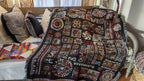 DaDa Bedding Elegant Tapestry Throw Blanket, Ethnic Ornaments Geometric Black - 50” x 60” (7174) DaDalogy Bedding Collection