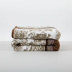 DaDa Bedding Elegant Twilight Lavender Brown Floral Flannel Mink Fleece Throw Blanket (XY9879) DaDalogy Bedding Collection