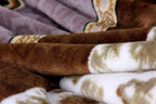 DaDa Bedding Elegant Twilight Lavender Brown Floral Flannel Mink Fleece Throw Blanket (XY9879) DaDalogy Bedding Collection