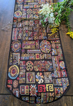 DaDa Bedding Ethnic Ornaments Geometric Black Elegant Woven Tapestry Dining Table Runner (18118) DaDalogy Bedding Collection