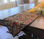 DaDa Bedding Ethnic Ornaments Geometric Black Elegant Woven Tapestry Dining Table Runner (18118) DaDalogy Bedding Collection
