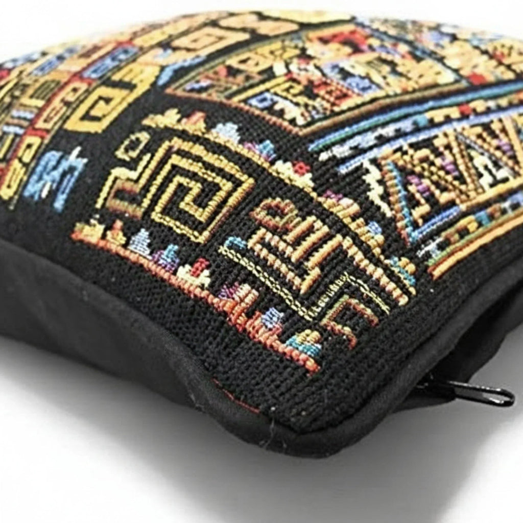 DaDa Bedding Ethnic Ornaments Geometric Black Tapestry Throw Pillow Covers 16" (18118) DaDalogy Bedding Collection