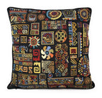 DaDa Bedding Ethnic Ornaments Geometric Black Tapestry Throw Pillow Covers 16" (18118) DaDalogy Bedding Collection
