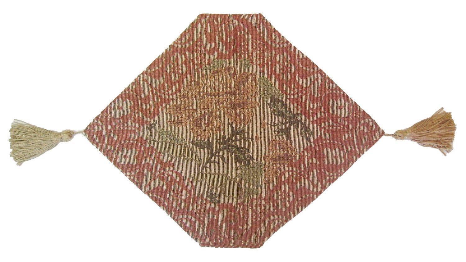 DaDa Bedding Floral Nature Garden Beige Orange Spices Tapestry Table Runner (10072) DaDalogy Bedding Collection