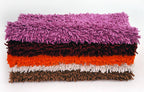 DaDa Bedding Fuchsia Magenta Pink Shaggy Soft Chenille Noodle Carpet Rug Bath Mat DaDalogy Bedding Collection