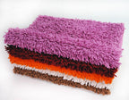 DaDa Bedding Fuchsia Magenta Pink Shaggy Soft Chenille Noodle Carpet Rug Bath Mat DaDalogy Bedding Collection