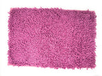DaDa Bedding Fuchsia Magenta Pink Shaggy Soft Chenille Noodle Carpet Rug Bath Mat DaDalogy Bedding Collection
