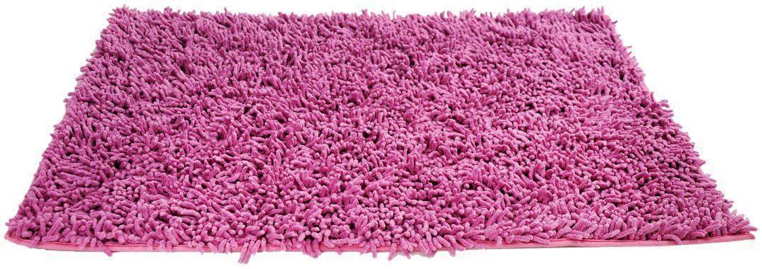 DaDa Bedding Fuchsia Magenta Pink Shaggy Soft Chenille Noodle Carpet Rug Bath Mat DaDalogy Bedding Collection