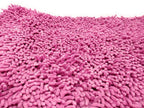 DaDa Bedding Fuchsia Magenta Pink Shaggy Soft Chenille Noodle Carpet Rug Bath Mat DaDalogy Bedding Collection