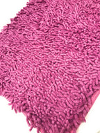 DaDa Bedding Fuchsia Magenta Pink Shaggy Soft Chenille Noodle Carpet Rug Bath Mat DaDalogy Bedding Collection