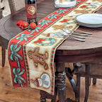 DaDa Bedding Gingerbread Snowman Holiday Woven Tapestry Dining Table Runner (12917) DaDalogy Bedding Collection