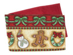 DaDa Bedding Gingerbread Snowman Holiday Woven Tapestry Dining Table Runner (12917) DaDalogy Bedding Collection