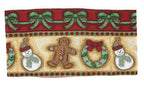 DaDa Bedding Gingerbread Snowman Holiday Woven Tapestry Dining Table Runner (12917) DaDalogy Bedding Collection