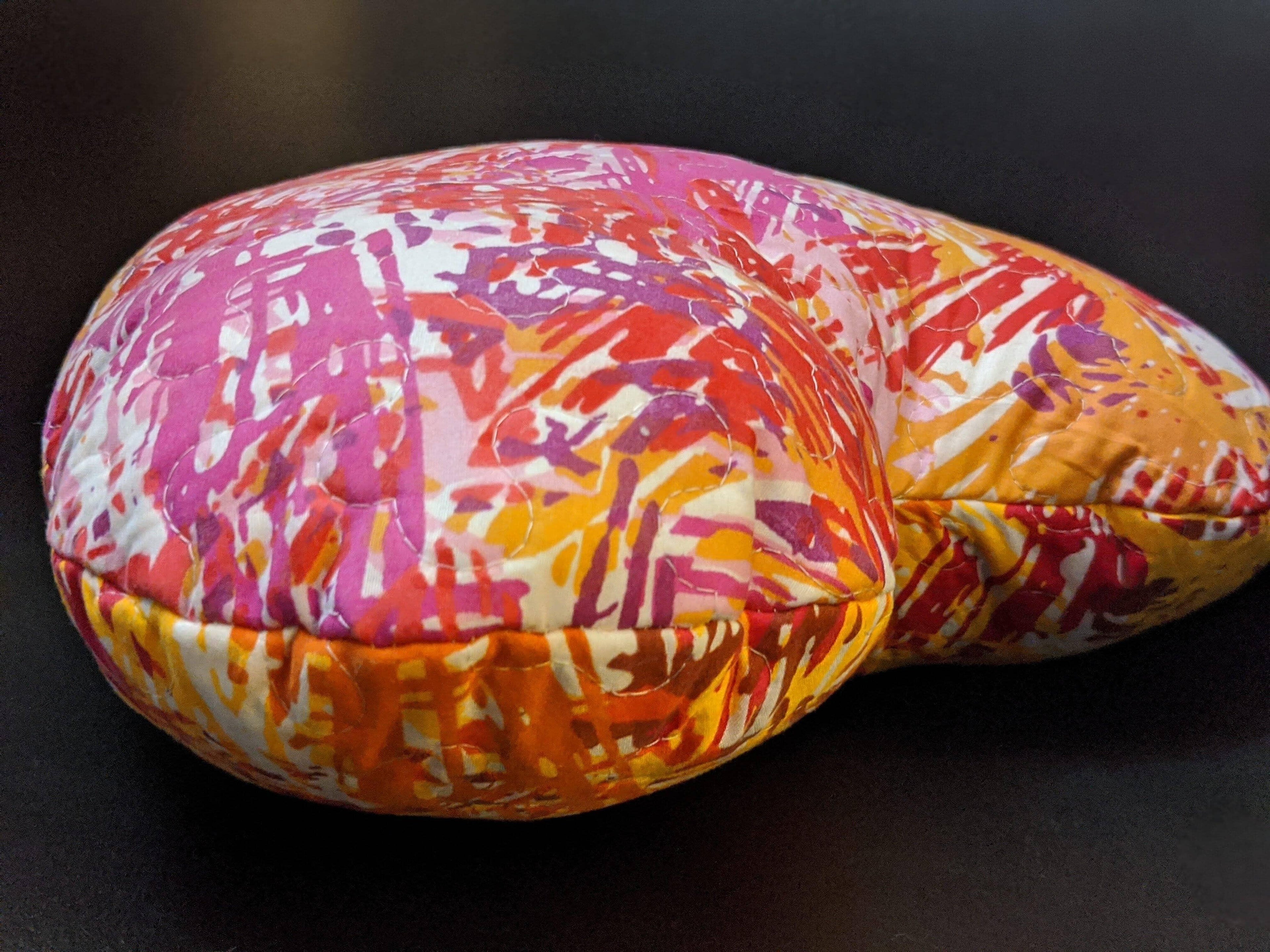 DaDa Bedding Hand-Made Sewn Marble Painted Heart Shaped Reversible Colorful Throw Pillow - 16” x 14” DaDalogy Bedding Collection