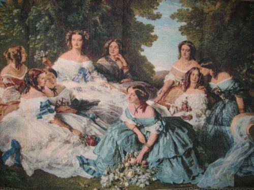 DaDa Bedding 'Her Ladies in Waiting' Spanish Party Classical French Rococo Woven Tapestry Wall Hanging - 36" x 50" DaDalogy Bedding Collection