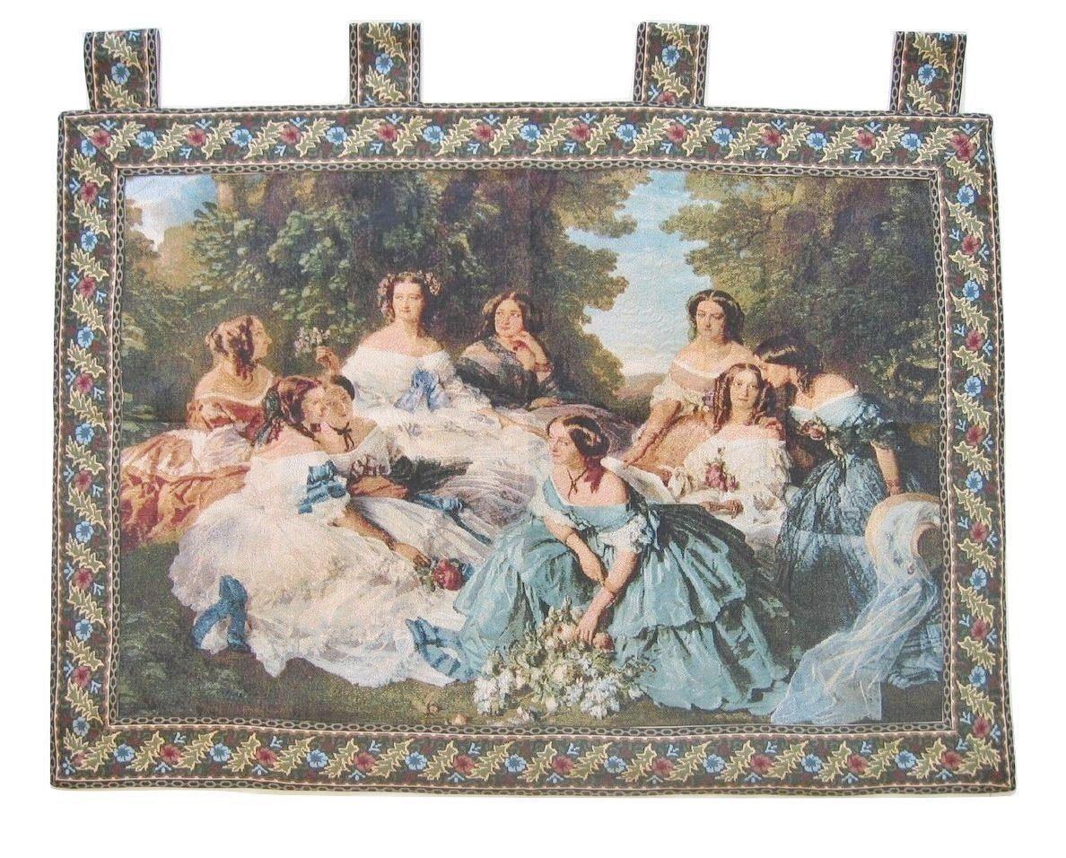 DaDa Bedding 'Her Ladies in Waiting' Spanish Party Classical French Rococo Woven Tapestry Wall Hanging - 36" x 50" DaDalogy Bedding Collection