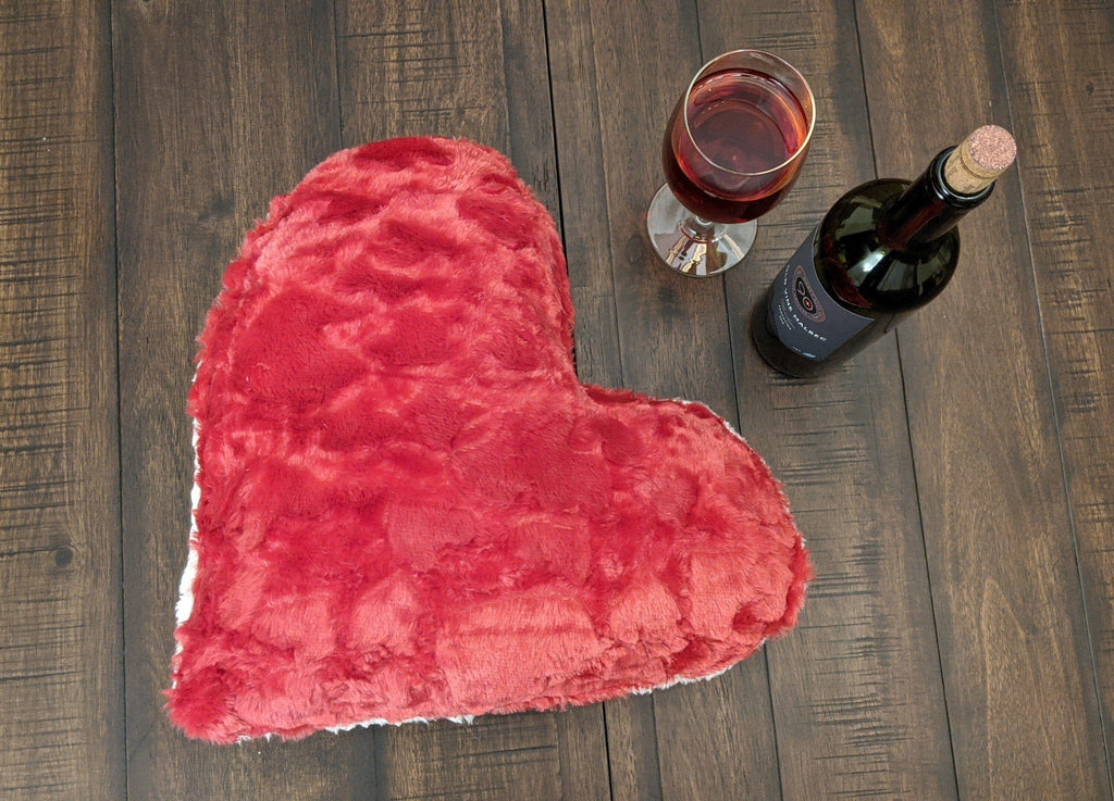 DaDa Bedding Luxury Romantic Valentine Heart Shaped Red Throw Pillow - 16” x 14” DaDalogy Bedding Collection