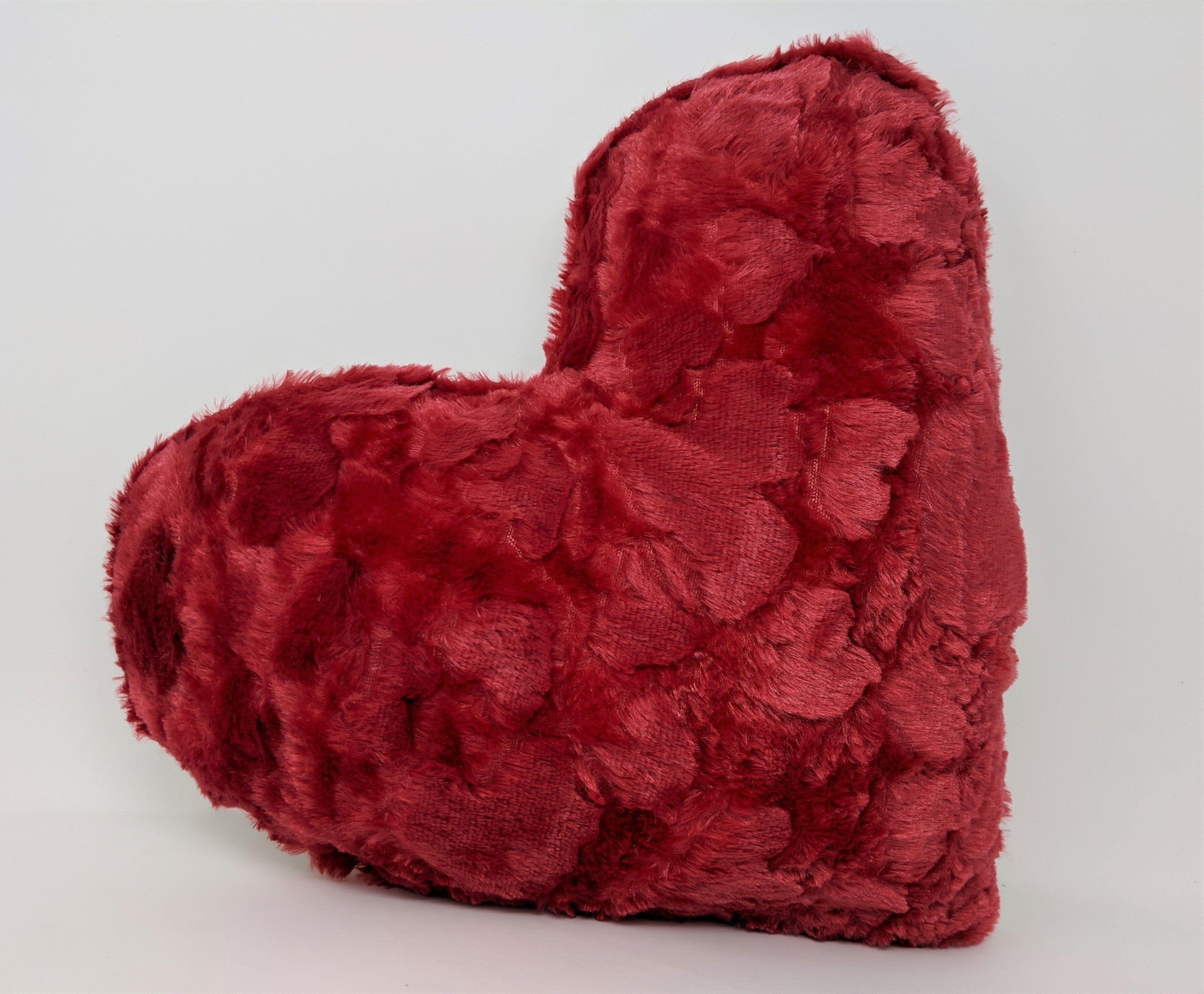 DaDa Bedding Luxury Romantic Valentine Heart Shaped Red Throw Pillow - 16” x 14” DaDalogy Bedding Collection