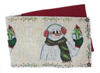 DaDa Bedding Magical Snowman Holiday Woven Tapestry Dining Table Runner (9733) DaDalogy Bedding Collection