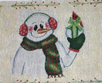 DaDa Bedding Magical Snowman Holiday Woven Tapestry Dining Table Runner (9733) DaDalogy Bedding Collection