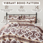 DaDa Bedding Majestic Oriental Kilim Bedspread - Royal Persian Traditional Design Intricate Ornate Ornament Print Coverlet w/ Shams DaDalogy Bedding Collection