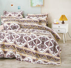 DaDa Bedding Majestic Oriental Kilim Bedspread - Royal Persian Traditional Design Intricate Ornate Ornament Print Coverlet w/ Shams DaDalogy Bedding Collection