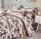 DaDa Bedding Majestic Oriental Kilim Bedspread - Royal Persian Traditional Design Intricate Ornate Ornament Print Coverlet w/ Shams DaDalogy Bedding Collection