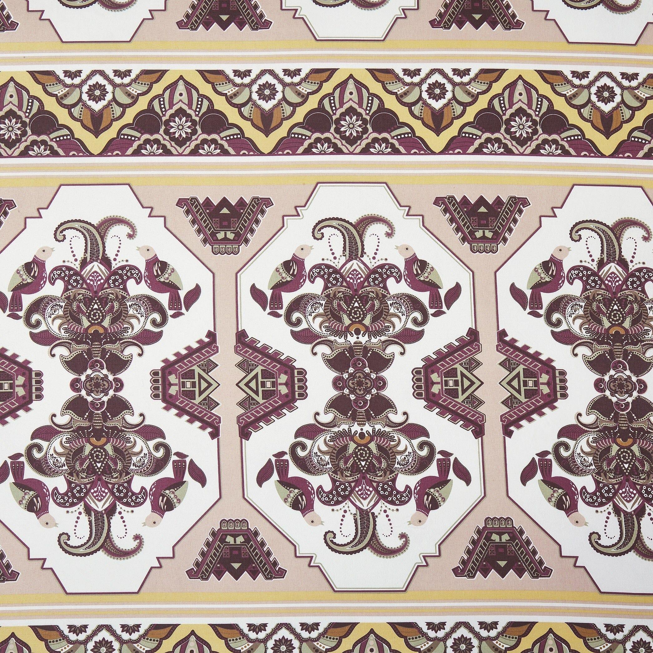 DaDa Bedding Majestic Oriental Kilim Fitted Sheet - w/ Pillow Cases Royal Persian Traditional Design Intricate Ornate Ornament Print DaDalogy Bedding Collection