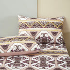 DaDa Bedding Majestic Oriental Kilim Fitted Sheet - w/ Pillow Cases Royal Persian Traditional Design Intricate Ornate Ornament Print DaDalogy Bedding Collection