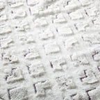 DaDa Bedding Luxury Dreamy Milky White & Purple Sherpa Backside Faux Fur Throw Blanket (M3395) DaDalogy Bedding Collection