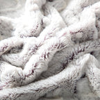 DaDa Bedding Luxury Dreamy Milky White & Purple Sherpa Backside Faux Fur Throw Blanket (M3395) DaDalogy Bedding Collection