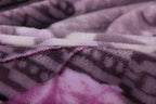 DaDa Bedding Orchid Blossoms Striped Floral Lavender Plush Fleece Flannel Throw Blanket (XY9833) DaDalogy Bedding Collection
