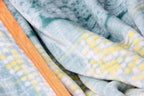DaDa Bedding Papaya Beach Orange & Blue Reversible Soft Fleece Flannel Throw Blanket (XY9841) DaDalogy Bedding Collection