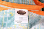 DaDa Bedding Papaya Beach Orange & Blue Reversible Soft Fleece Flannel Throw Blanket (XY9841) DaDalogy Bedding Collection