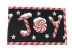 DaDa Bedding Peppermint Joy Red Black Holiday Tapestry Dining Table Runner (12904) DaDalogy Bedding Collection
