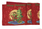 DaDa Bedding Red Santa Claus Christmas Tree Woven Tapestry Dining Table Runner (17615) DaDalogy Bedding Collection