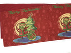 DaDa Bedding Red Santa Claus Christmas Tree Woven Tapestry Dining Table Runner (17615) DaDalogy Bedding Collection