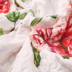 DaDa Bedding Romantic Roses Pink White Lovely Floral Quilted Dining Table Runner (879) DaDalogy Bedding Collection