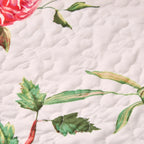 DaDa Bedding Romantic Roses Pink White Lovely Floral Quilted Dining Table Runner (879) DaDalogy Bedding Collection