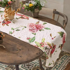 DaDa Bedding Romantic Roses Pink White Lovely Floral Quilted Dining Table Runner (879) DaDalogy Bedding Collection